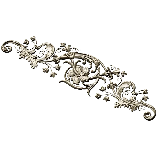 Baroque Acanthus Scroll STL 3D Model for CNC
