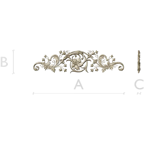 Baroque Acanthus Scroll STL 3D Model for CNC
