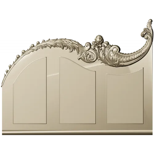 Rococo acanthus crest STL 3D model for CNC