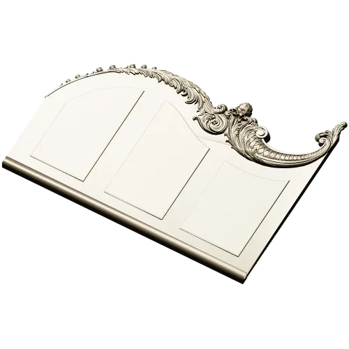 Rococo acanthus crest STL 3D model for CNC