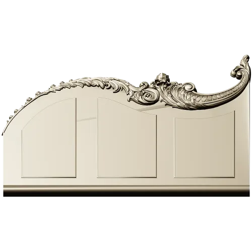 Rococo acanthus crest STL 3D model for CNC