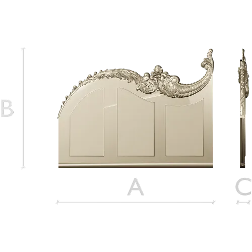 Rococo acanthus crest STL 3D model for CNC