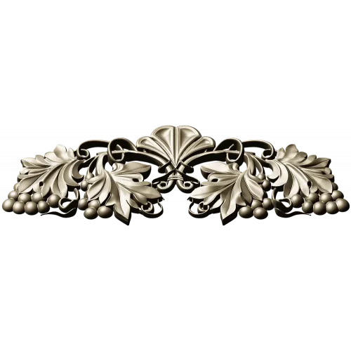Grapevine Cartouche decorative STL model for CNC