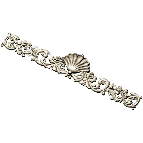 Seashell Acanthus Frieze - detailed STL 3D model for CNC