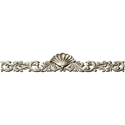 Seashell Acanthus Frieze - detailed STL 3D model for CNC