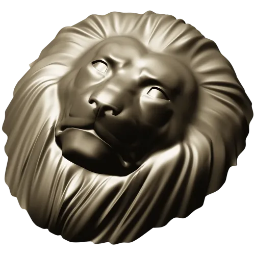 Рельеф головы льва - 3D модель STL для ЧПУ