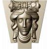 Classical Female Mascaron STL 3D Model for CNC