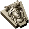 Classical Female Mascaron STL 3D Model for CNC