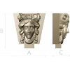 Classical Female Mascaron STL 3D Model for CNC