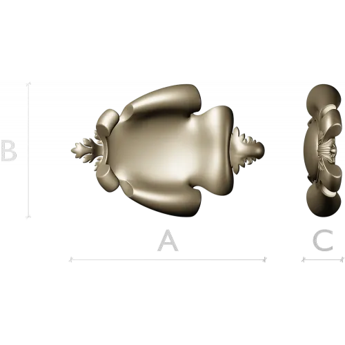 Regal Cartouche - STL 3D model for CNC carving