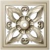 Square Floral Rosette - STL 3D Model for CNC Carving