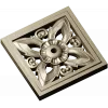 Square Floral Rosette - STL 3D Model for CNC Carving