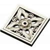 Square Floral Rosette - STL 3D Model for CNC Carving
