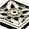 Square Floral Rosette - STL 3D Model for CNC Carving