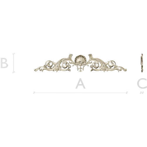 Rococo Seashell Crest - 3D STL for CNC Milling