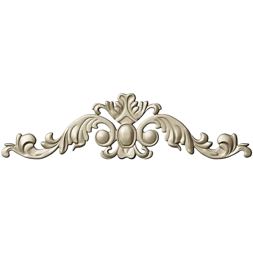 Baroque Acanthus Cartouche STL model for CNC