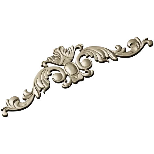 Baroque Acanthus Cartouche STL model for CNC