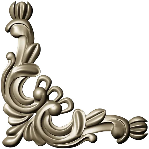 Rococo Acanthus Corner STL for CNC