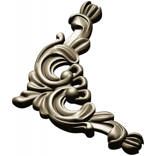 Rococo Acanthus Corner STL for CNC