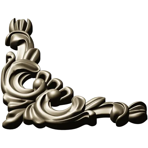 Rococo Acanthus Corner STL for CNC