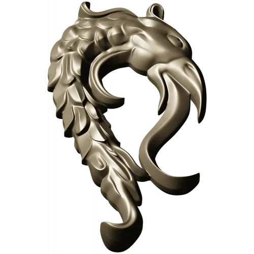 Aureate Sea-Dragon - decorative STL 3D model for CNC carving