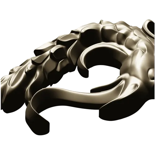 Aureate Sea-Dragon - decorative STL 3D model for CNC carving