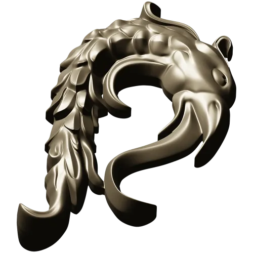 Aureate Sea-Dragon - decorative STL 3D model for CNC carving