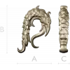 Aureate Sea-Dragon - decorative STL 3D model for CNC carving