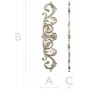 Вертикальный рококо-декор в формате STL для ЧПУ - 3D модель для фрезеровки