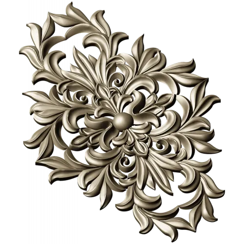 Aurelia Cartouche - ornate vertical STL 3D model for CNC