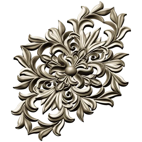 Aurelia Cartouche - ornate vertical STL 3D model for CNC
