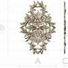 Aurelia Cartouche - ornate vertical STL 3D model for CNC