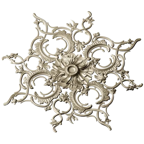 Aureate Rococo Rosette - STL 3D model for CNC
