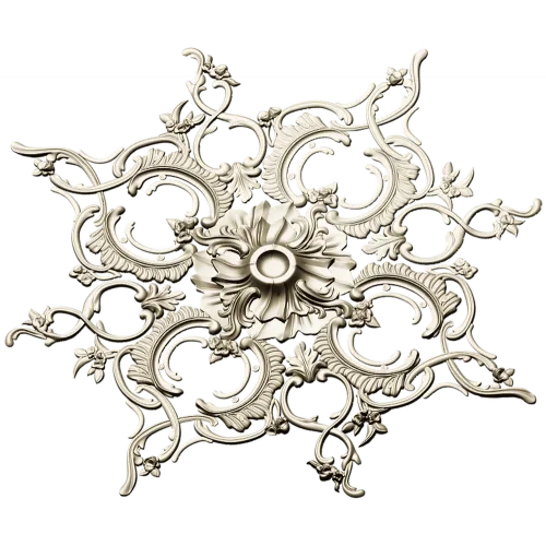 Aureate Rococo Rosette - STL 3D model for CNC