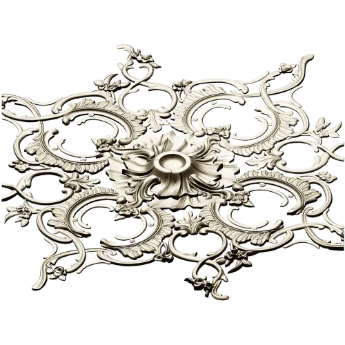 Aureate Rococo Rosette - STL 3D model for CNC
