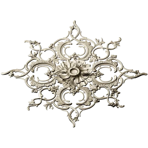 Aureate Rococo Rosette - STL 3D model for CNC