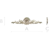 Ornate rosette horizontal ornament stl model for CNC