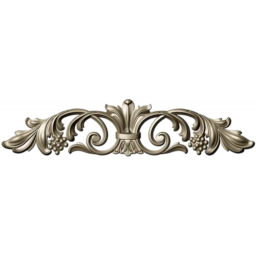 Baroque Acanthus Vine Cartouche - STL 3D Model for CNC