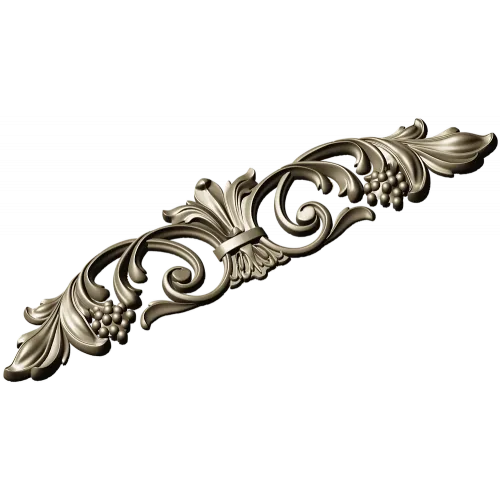 Baroque Acanthus Vine Cartouche - STL 3D Model for CNC