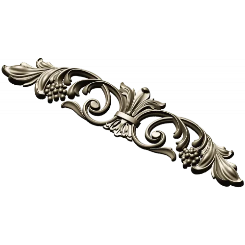 Baroque Acanthus Vine Cartouche - STL 3D Model for CNC