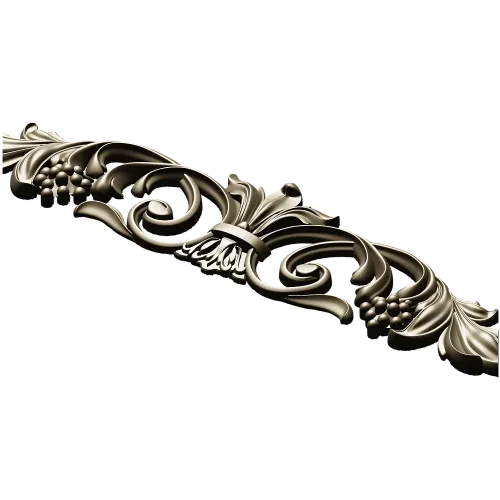 Baroque Acanthus Vine Cartouche - STL 3D Model for CNC