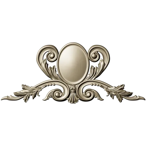 Ornate Oval Cartouche - STL 3D model for CNC