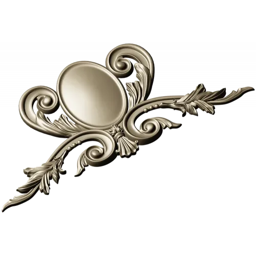Ornate Oval Cartouche - STL 3D model for CNC
