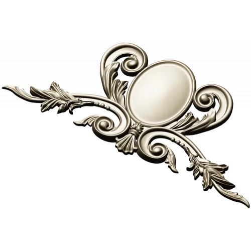 Ornate Oval Cartouche - STL 3D model for CNC