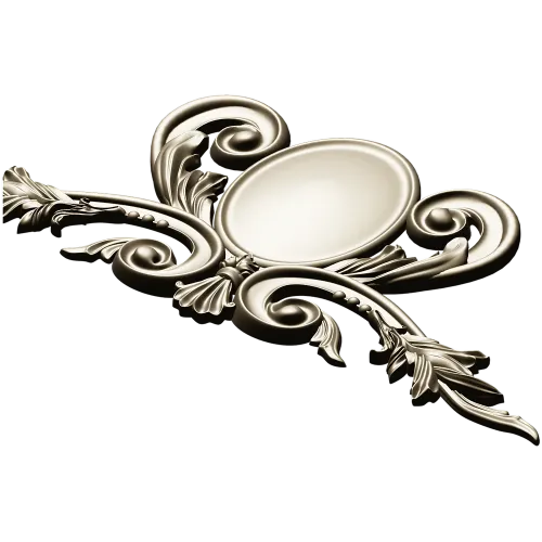 Ornate Oval Cartouche - STL 3D model for CNC