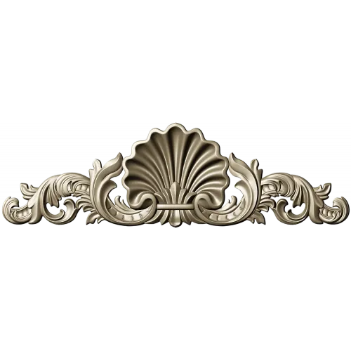 Seashell Rocaille Crest - STL 3D model for CNC milling