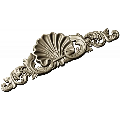 Seashell Rocaille Crest - STL 3D model for CNC milling