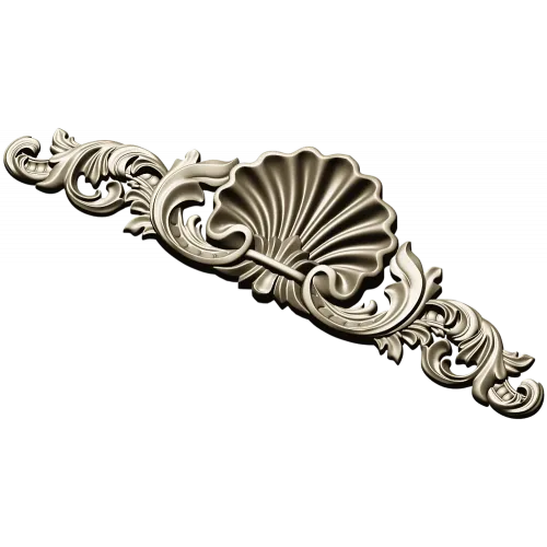 Seashell Rocaille Crest - STL 3D model for CNC milling