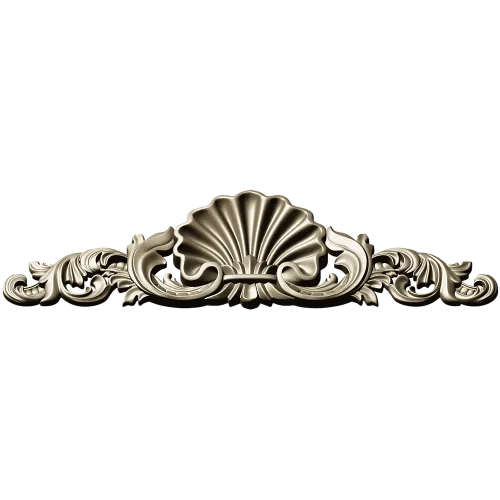 Seashell Rocaille Crest - STL 3D model for CNC milling