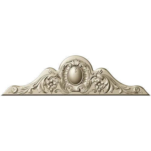 Classic Oval Cartouche Pediment - STL 3D Model for CNC